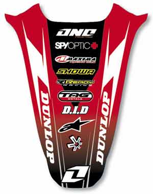 Takalokarin tarra CR125/250R 02-07, CRF450R 02-04