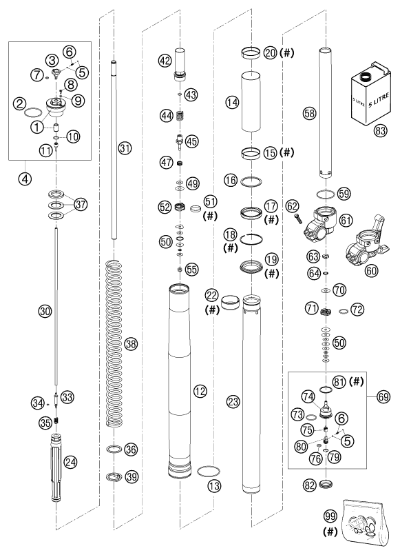 2003 KTM 48mm fork leaky comp. clicker KTM Forums