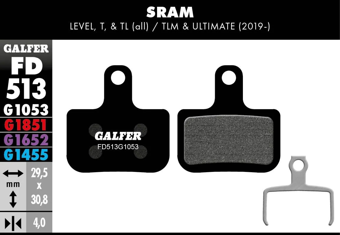 Galfer SRAM LEVEL T, TL jarrupalat Performance