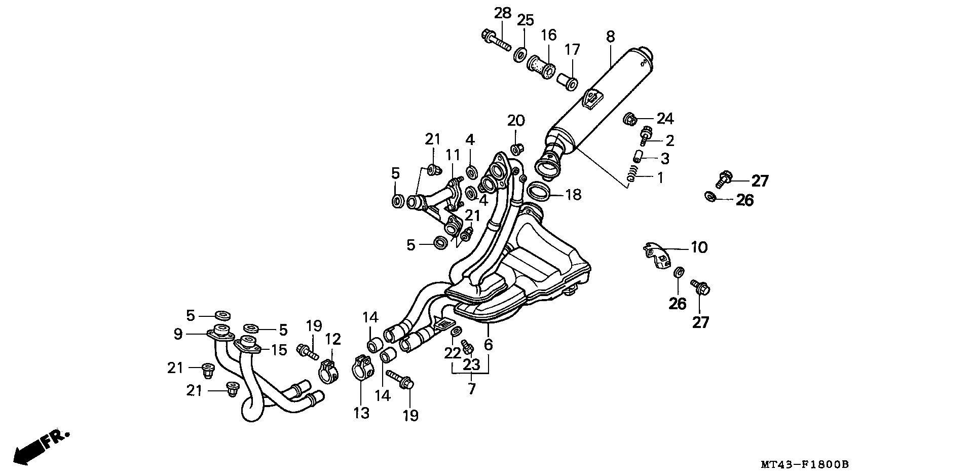Pakoputkentiiviste Honda - OEM