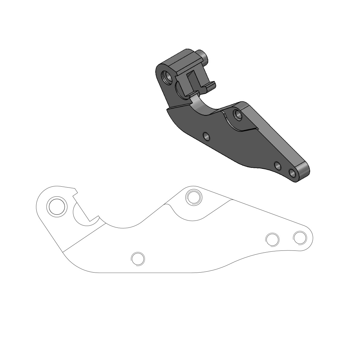 Jarrusatulan adapteri 320mm SX 04-08, EXC 04-09