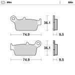 Moto-Master, jarrupalat Nitro, taka Honda 87-01 CR250R, 96-04 XR250R, 87-01 CR12