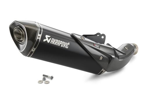 Akrapovic Slip-On nenvaimennin Titaania KTM Duke 790/890 Musta