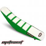 Moto Seat, Ribbed Satulanpllinen Ltd Edt, vihre musta valkoinen, Kawasaki 09-