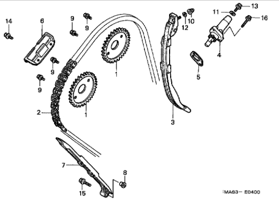 Nokkaketjunlaahain Taka Honda CBR 900 RR 1995-1997 - OEM