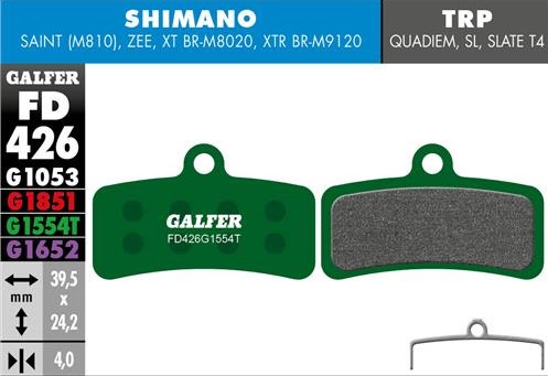 Galfer Pro, Shimano jarrupalat