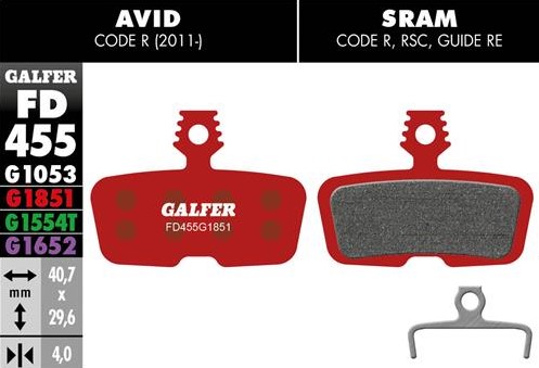 Jarrupalat Galfer Advanced Sram Guide RE