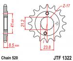 ETURATAS CRM250, XR400, TRX400EX 14 hampainen