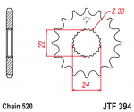 F394-16 Eturatas Aprilia AF1, RS125, RX125