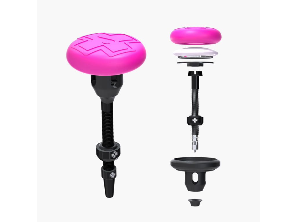 MUC-OFF Tubeless Tag Holder 44 mm Black/pink